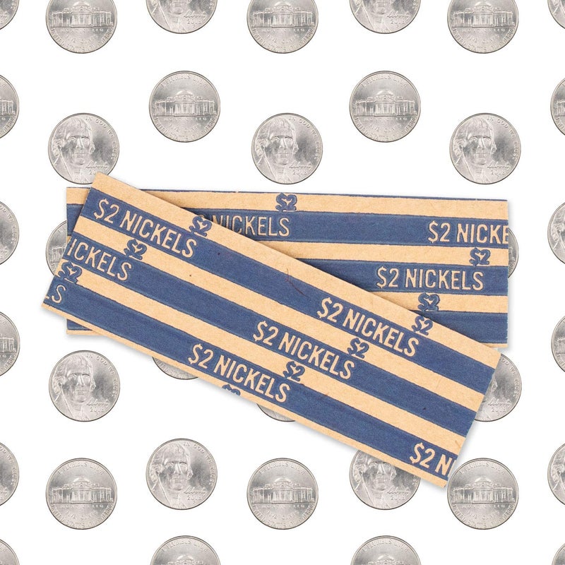 CAROUSELCHECKS Nickel Coin Wrappers, 100 Flat Striped Coin Wrappers - Image 4